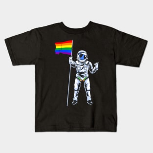 Gay Pride Astronaut Rights Equality Kids T-Shirt